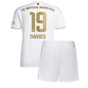 Bayern Munich Alphonso Davies #19 kläder Barn 2022-23 Bortatröja Kortärmad (+ korta byxor)